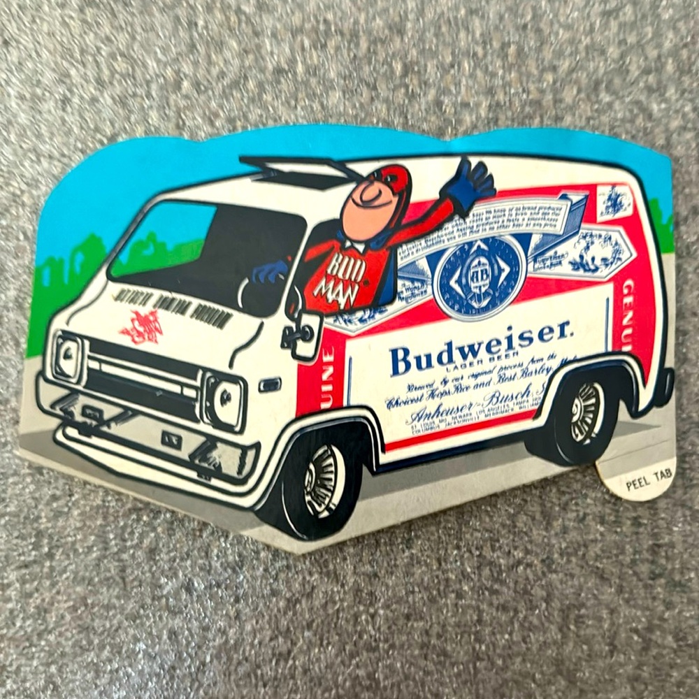 Budweiser bud van vintage sticker